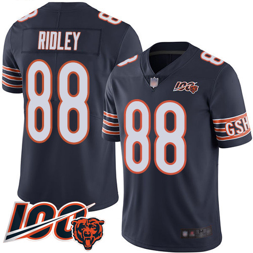 Chicago Bears Limited Navy Blue Men Riley Ridley Home Jersey NFL Football #88 100th Season